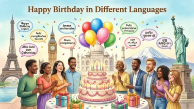 Happy Birthday in Different Languages