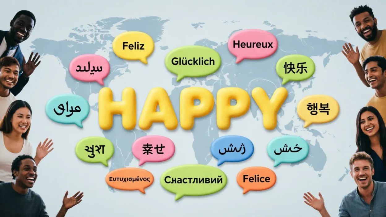 Happy in Different Languages